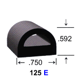 Britech Rubber D Section 125