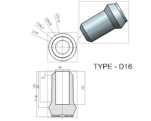 D16 Crutch Tips