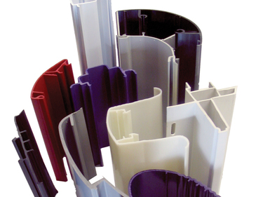 Plastic extruded parts in a variety of colors and shapes
