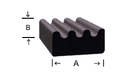 Silicone ribbed sections